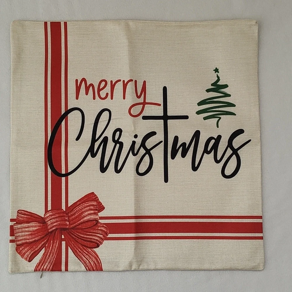 New Christmas Accent Pillow Case SET of 4